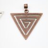 Antique Copper Triangle labyrinth Pendant