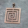 Antique Copper Triangle labyrinth Pendant