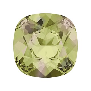 12 mm Cushion Square Swarovski Crystal 4470 130 Crystal Luminous Green