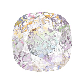 12 mm Cushion Square Swarovski Kristall 4470 328 Crystal White Patina