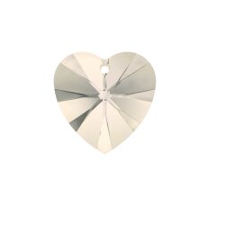 Crystal Silver Night Glam Herz Kette mit 10 mm Swarovski...