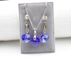 Swarovski Crystal Heart Necklace with 10 mm Swarovski...