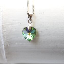 Kette mit Swarovski Kristall Herz Anhänger 10 mm...