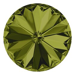 14 mm Rivoli Swarovski  and Efsa Crystal 51 Olivine