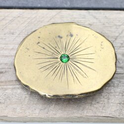 Sun Belt Buckle with 6 mm Swarovski Crystal, Antique Silver