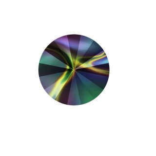 Halskette mit Anhänger 14 mm Rivoli Swarovski Kristall  Swarovski Schmuck 358 Crystal Rainbow Dark