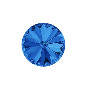 Halskette mit Anhänger 14 mm Rivoli Swarovski Kristall  Swarovski Schmuck 40 Sapphire