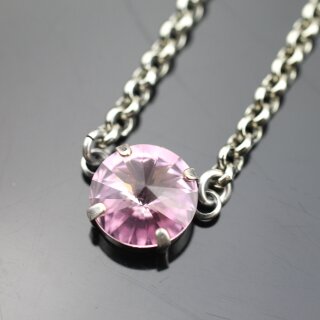 Halskette mit Anhänger 14 mm Rivoli Swarovski Kristall  Swarovski Schmuck 19 Light Amethyst
