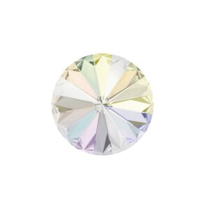 Halskette mit Anhänger 14 mm Rivoli Swarovski Kristall  Swarovski Schmuck 28 Crystal AB