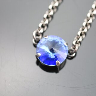 Swarovski Crystal Rivoli Necklace, Swarovski Crystal Pendant, Crystal Necklaces, handmade 40 Sapphire