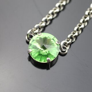 Swarovski Crystal Rivoli Necklace, Swarovski Crystal Pendant, Crystal Necklaces, handmade 54 Peridot