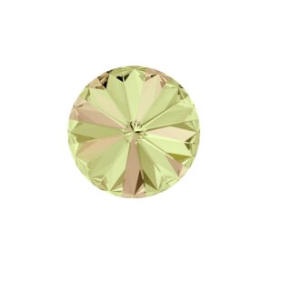 14 mm Swarovski Ohrstecker mit Swarovski Rivoli Kristalle, Ohrringe Damen Ohrschmuck 130 Crystal Luminous Green