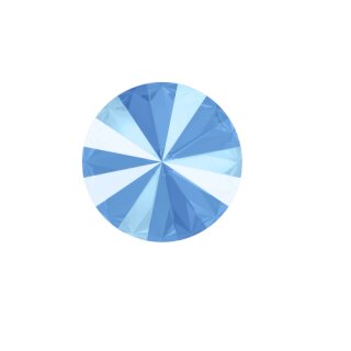 14 mm Swarovski Ohrstecker mit Swarovski Rivoli Kristalle, Ohrringe Damen Ohrschmuck 350 Crystal Summer Blue