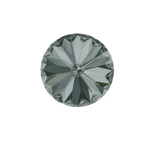 14 mm Swarovski Ohrstecker mit Swarovski Rivoli Kristalle, Ohrringe Damen Ohrschmuck 57 Black Diamond