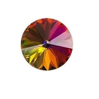 14 mm Swarovski Ohrstecker mit Swarovski Rivoli Kristalle, Ohrringe Damen Ohrschmuck 72 Crystal Volcano