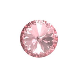 14 mm Rivoli Swarovski Crystal Earrings, Elegant Rhinestone Earrings, Round Stones Earrings made with Swarovski Crystal jewelry 95 Light Rose AB