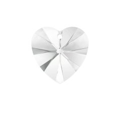 Silver Night Glam Heart Earrings with 10 mm Swarovski...
