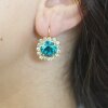 Crystal Earrings, lever back rhinestone earrings 10 mm Swarovski Crystal Earrings Handmade in Germany