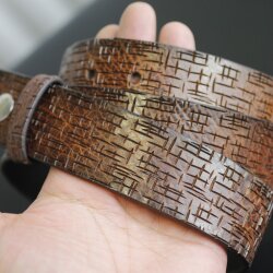 Genuine Cowhide Crocodile Print removable Buckle Leather Belt High Class Leather Belts, 4 cm,