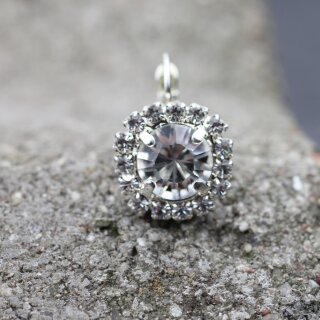 Crystal Earrings, lever back rhinestone earrings 10 mm Swarovski Crystal Earrings Handmade in Germany 27 Crystal