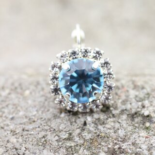 Ohrhänger mit 10 mm Swarovski Kristall – Klappbrisuren. Handgefertigt in Deutschland 43 Aquamarine
