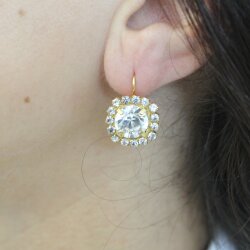 Ohrhänger mit 10 mm Swarovski Kristall –...