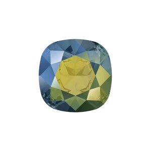 Silber Ohrringe  mit Swarovski Kristall Cushion Square groß 12 mm glitzer ohrringe 322 Crystal Iridescent Green