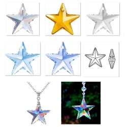 28 mm Star Stern Pendant Swarovski Kristall