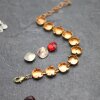 12 mm Armband Fassung für Swarovski Kristalle 4470 Cushion Square, Hochwertige Krallen-Fassung - Kupfer-Legierung