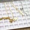 Unisex Minimalist 18K Gold Plated Stainless Steel Cross Necklace - Waterproof, Hypoallergenic, Durable Jewelry for Men & Women