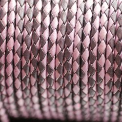braided leather necklace, thickness 4 mm, 50 cm 07 Purple...