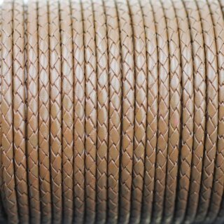 Geflochtene Lederkette, Stärke 4 mm, 50 cm 107 Kupferbraun