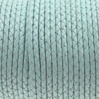 braided leather necklace, thickness 4 mm, 50 cm 128 Babyblue