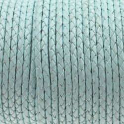 braided leather necklace, thickness 4 mm, 50 cm 128 Babyblue