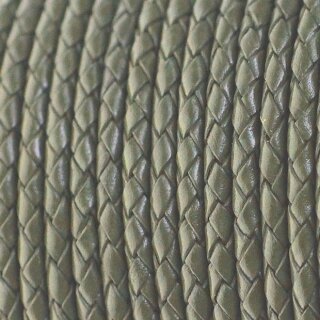 Geflochtene Lederkette, Stärke 4 mm, 50 cm 131 Dunkelgraubraun