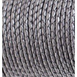 braided leather necklace, thickness 4 mm, 50 cm 179 Shiny...