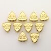 4 Stk.Matter Goldener Dreieck Anhänger oder Perle, Statement Geometrische Komponente, DIY Schmuckteile
