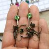 8mm Earring Settings Antique Brass - For Swarovski, Preciosa, Rivoli and Chatons Crystals - DIY Jewelry Supplies (Pair)