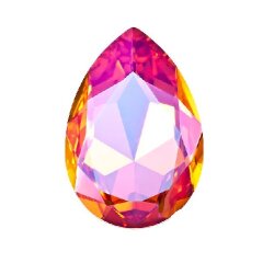 Antik Messing Ohrringe mit Pearshape Swarovski...