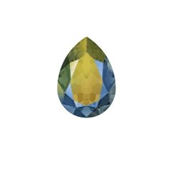 Antik Messing Ohrringe mit Pearshape Swarovski...