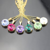Swarovski Crystal Rivoli 14mm Necklace, Swarovski Crystal Pendant, Crystal Necklaces, handmade