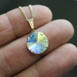 Halskette mit Anhänger 14 mm Rivoli Swarovski...