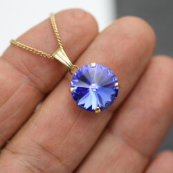 Halskette mit Anhänger 14 mm Rivoli Swarovski...