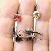 8mm Earring Settings Antique Copper - For Swarovski, Preciosa, Rivoli and Chatons Crystals - DIY Jewelry Supplies (Pair)