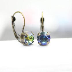 Elegante 8mm Ohrringe mit Swarovski Kristallen im...