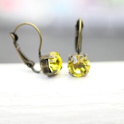 Elegant 8mm Earrings with Swarovski Crystals in Brilliant...