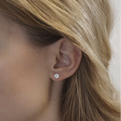 6mm Stud Earrings with Swarovski Crystals Birthstone Stud Earrings