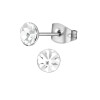 6mm Stud Earrings with Swarovski Crystals Birthstone Stud Earrings
