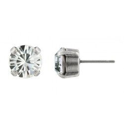 8mm Ohrstecker mit Swarovski Kristallen – Brillantschliff, viele Farben