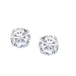 8mm Ohrstecker mit Swarovski Kristallen – Brillantschliff, viele Farben